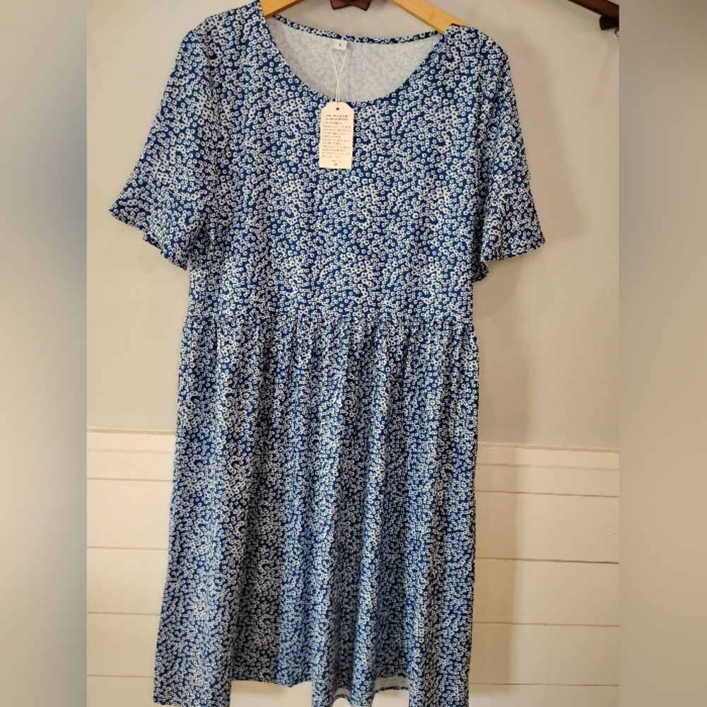 Blue Floral Dress